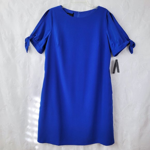 AB Studio Sz 16 Split Short Sleeve Lined Dress - Picture 1 of 10